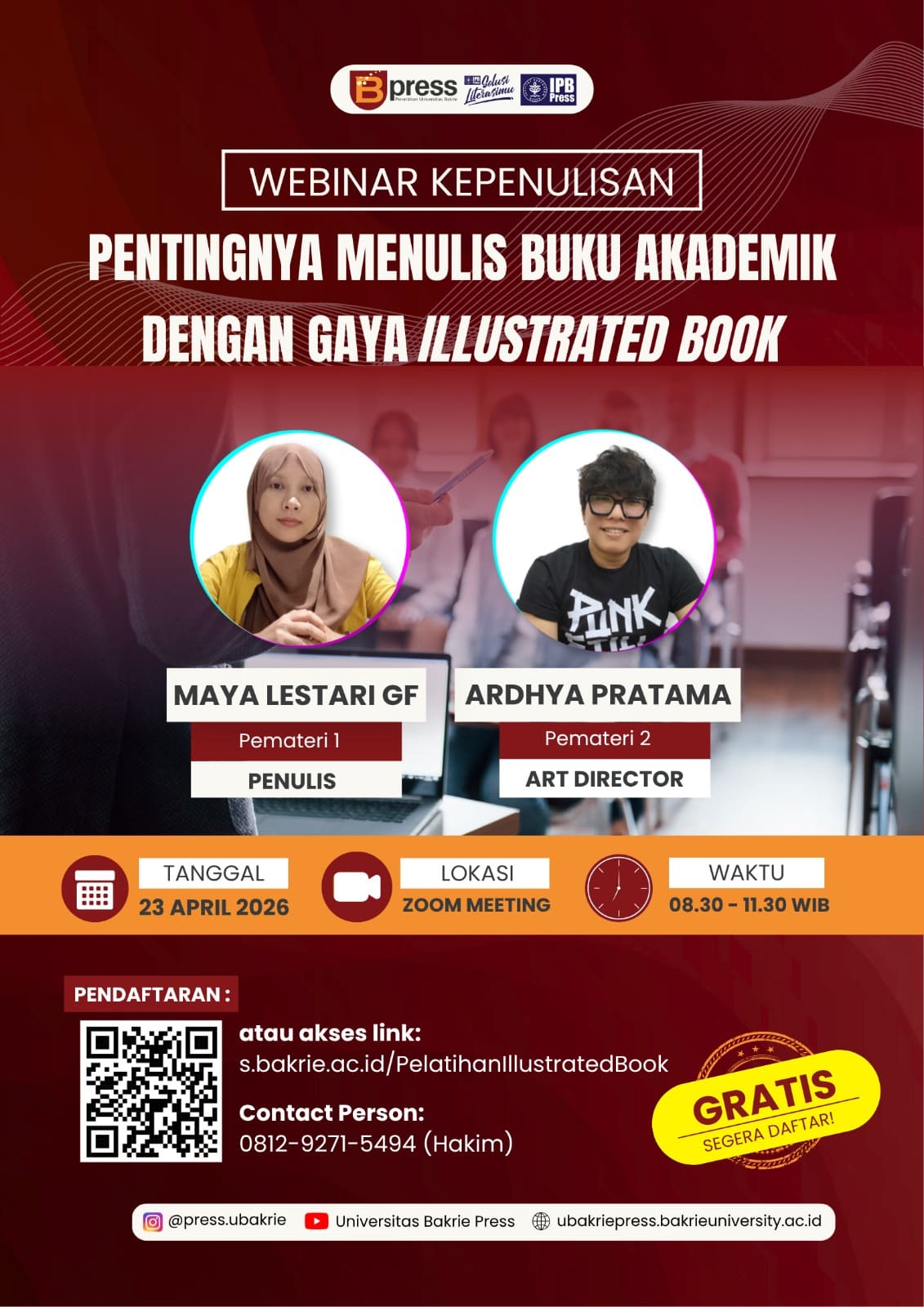 Read more about the article Webinar Kepenulisan GRATIS: Pentingnya Menulis Buku Akademik dengan Gaya Illustrated Book